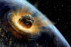 El nuevo estudio consignó que se habría producido una ráfaga de viento muy fuerte, antes de un terremoto de magnitud 7. Foto: Space Society.