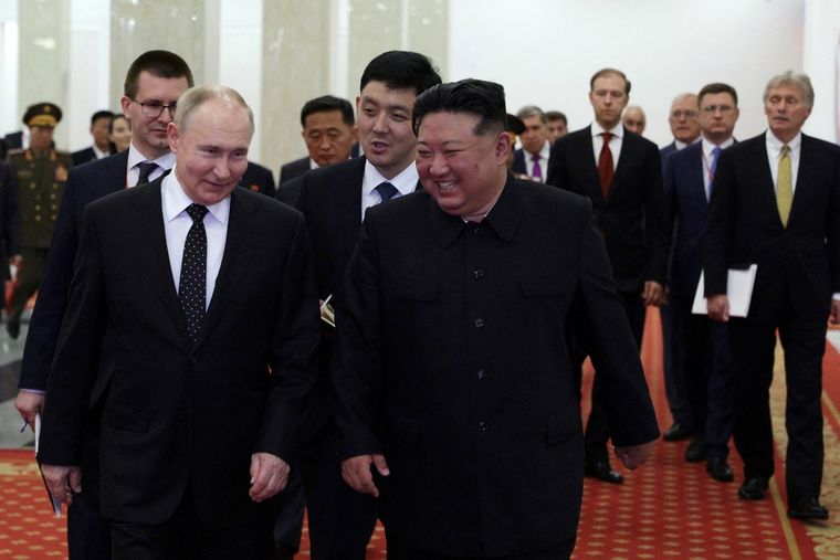 Kim y Putin, aliados frente a las fuerzas de la OTAN. Foto: Noticias Argentinas