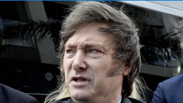 Javier Milei arremetió contra Massa con un duro mensaje Foto: NA