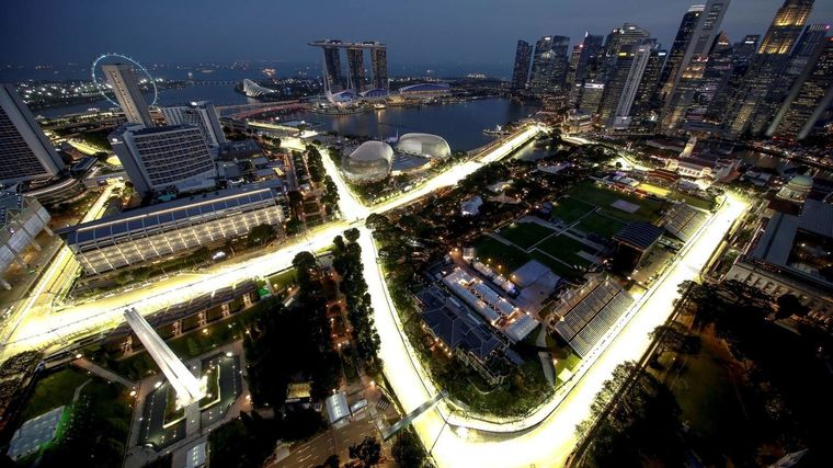 Marina Bay, el desafiante circuito que le espera a Colapinto. Foto: Fórmula 1