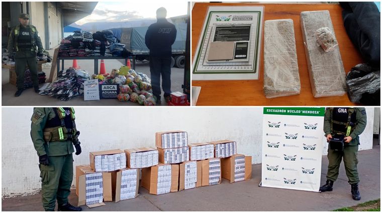 Las imágenes de los procedimientos en los que se incauto droga, mercadería y cigarrillos.&nbsp;