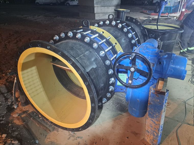 Válvulas a instalar en acueducto de 750mm.