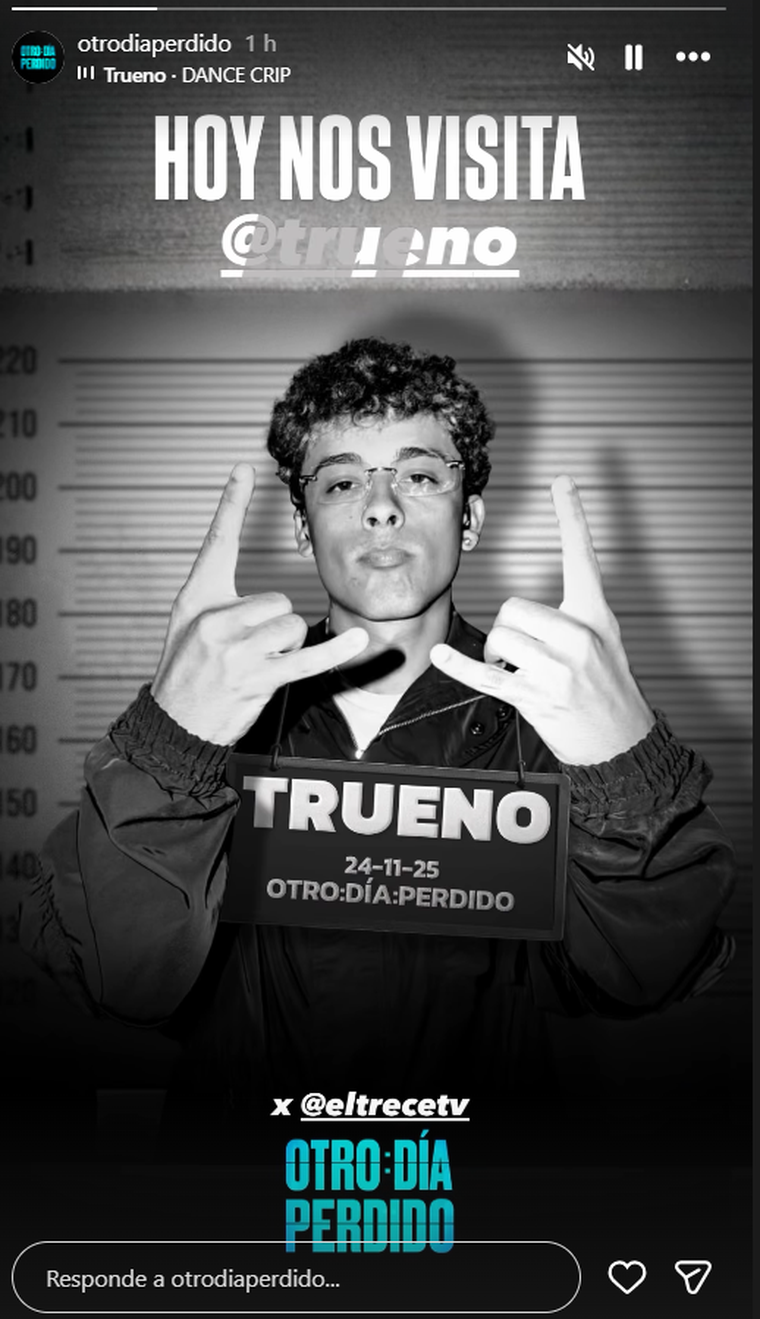 Trueno es el artista invitado por Mario Pergolini para este lunes. Trueno es el artista invitado por Mario Pergolini para este lunes.