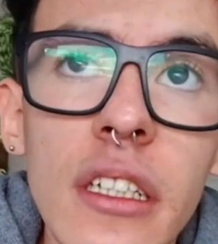 El joven de 21 años se volvió viral en redes Foto: Captura de video