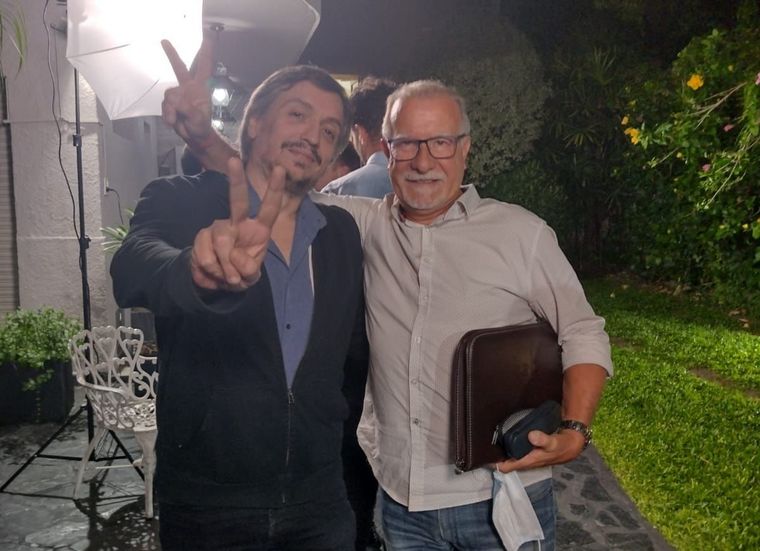 Máximo Kirchner y Omar Plaini Foto: Twitter Omar Plaini
