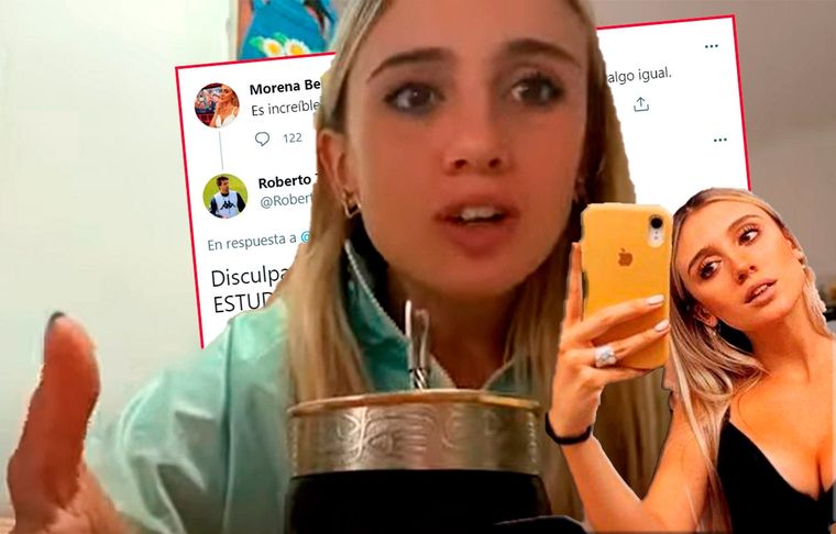 Morena Beltrán tuiteó sorprendida por el aprovechamiento de la pelota parada en Estudiantes y Trotta aprovechó para sacar el hincha de adentro.