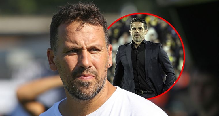 Fabbiani y Gago, los protagonistas de cruce de la Bombonera. Foto: NA