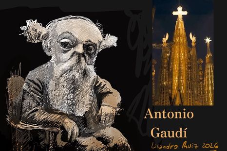 La cruz blanca, en línea recta sobre el altar de la nave central, Gaudí la concibió de 172,5 metros. La cruz blanca, en línea recta sobre el altar de la nave central, Gaudí la concibió de 172,5 metros.