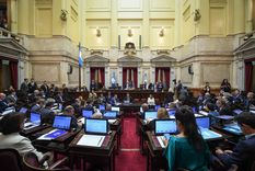 El Senado de la Nación en la última sesión, donde se aprobó la suspensión de las PASO. Foto: Noticias Argentinas