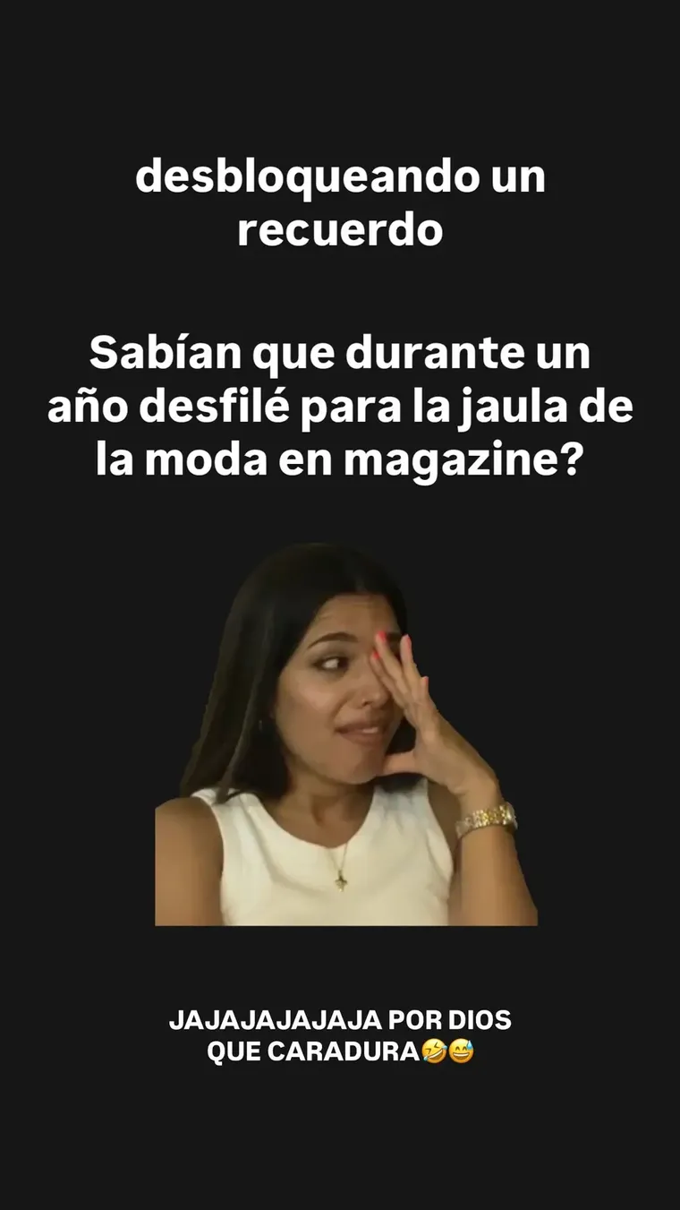 Entre 2017 y 2018, la cantante formó parte del staff de modelos del ciclo La Jaula de la Moda. Entre 2017 y 2018, la cantante formó parte del staff de modelos del ciclo La Jaula de la Moda.