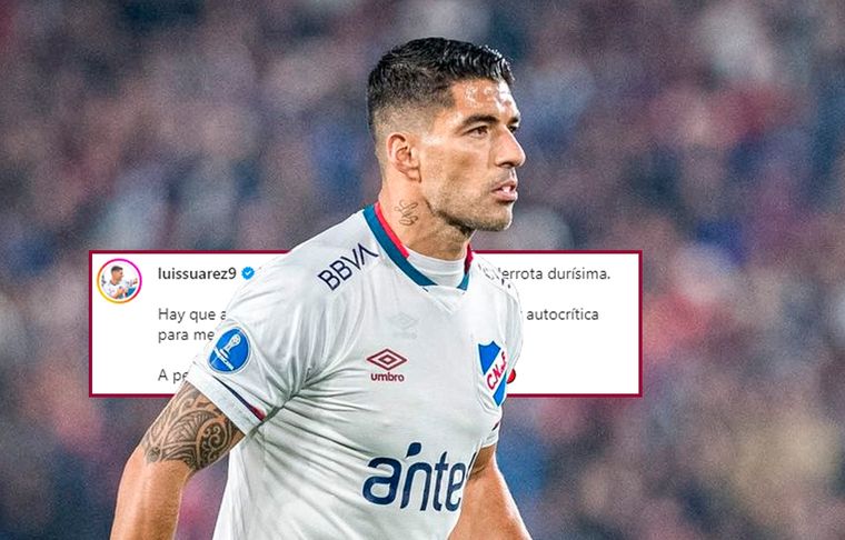 Luis Suárez El posteo de Luis Suárez en Instagram tras la derrota en la Sudamericana.