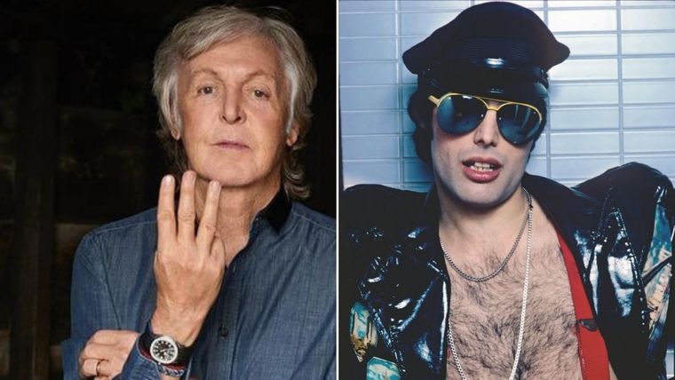 Freddie Mercury y Paul McCartney Fuente: Instagram Freddie Mercury y Paul McCartney