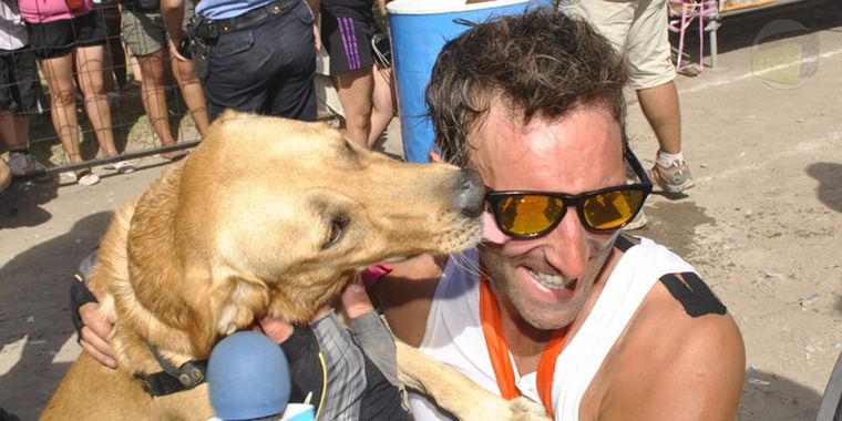 Rufo y el Poke felices en la llegada.