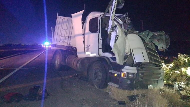 El conductor del camión murió al protagonizar un siniestro en Ruta 7 Foto: Ministerio de Seguridad de Mendoza