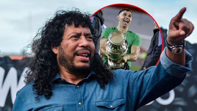Higuita elogió el juego y la actitud de Dibu Martínez. Foto: NA y Fotobaires