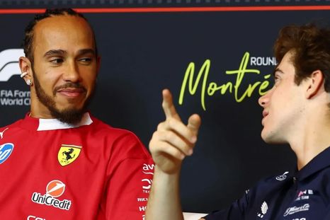 Lewis Hamilton (Ferrari) junto a Franco Colapinto (Alpine) Lewis Hamilton (Ferrari) junto a Franco Colapinto (Alpine)