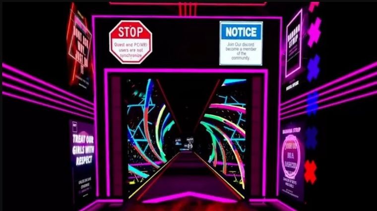 La app VRChat da acceso a un club de striptease de realidad virtual.