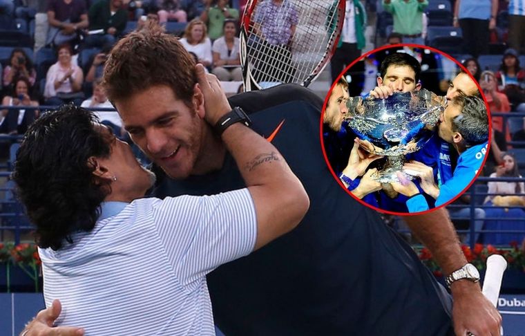 Diego Maradona le hizo un pedido especial a Del Potro luego de que Argentina gane la Copa Davis en 2016. Foto: Archivo