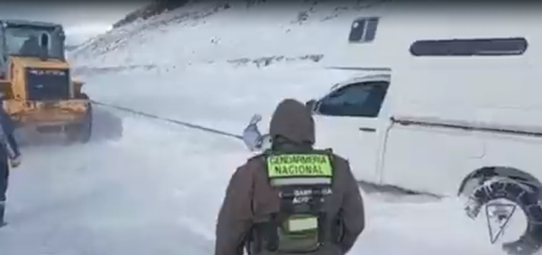 Los trabajos de rescate Foto: Captura de video/Gendarmería Nacional