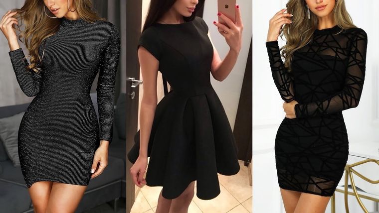 Estas son las 4 mejores alternativas para utilizar vestido negro y despedir el año