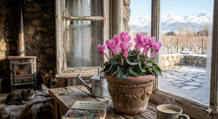 El ciclamen florece cuando la mayoría de las plantas descansan. Foto: Gemini IA El ciclamen florece cuando la mayoría de las plantas descansan. Foto: Gemini IA