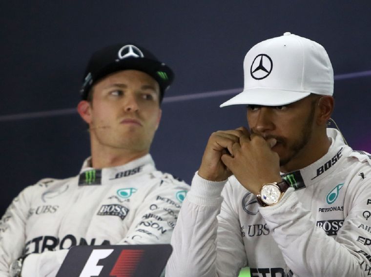 Rosberg y Hamilton juntos en Mercedes. Foto: @f1
