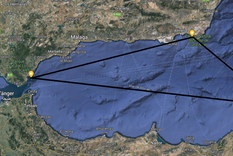 La zona conocida como triángulo de las Bermudas andaluz donde desaparecieron Maxi y Emmanuel Foto: Google Maps