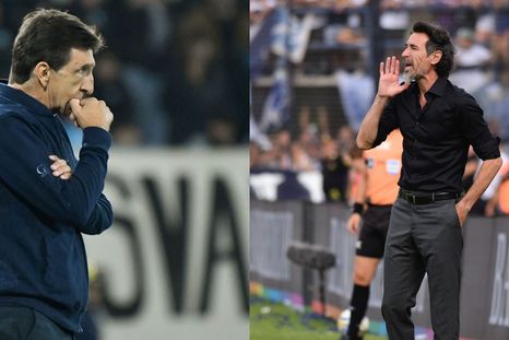 Gustavo Costas y Eduardo Domínguez, dos técnicos que sobrevivieron a tormentas, construyeron identidad y llegan fortalecidos a Santiago del Estero. Gustavo Costas y Eduardo Domínguez, dos técnicos que sobrevivieron a tormentas, construyeron identidad y llegan fortalecidos a Santiago del Estero.