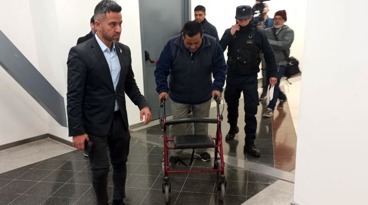 Así ingresaba Aldo Díaz a la audiencia Foto: Gentileza Matías Pascualetti