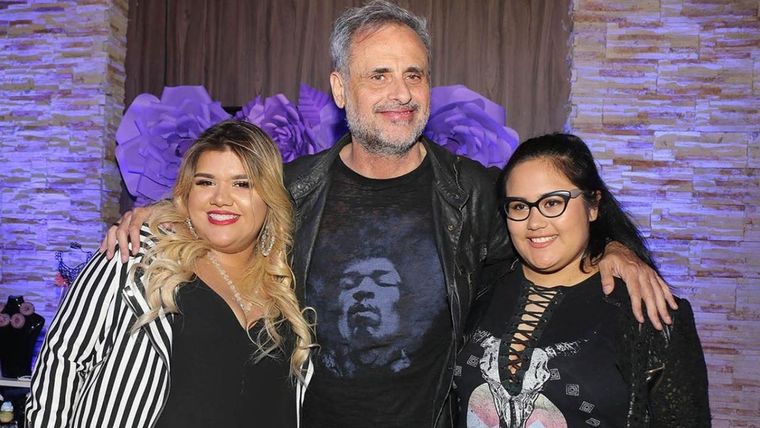 Jorge Rial junto a sus hijas, Morena y Rocío