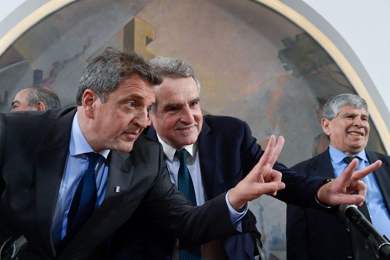 Agustín Rossi y Sergio Massa