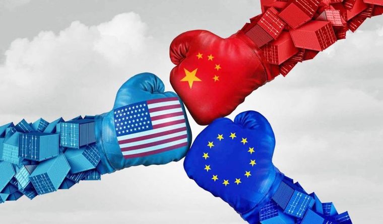 China EEUU Unión Europea Los intereses de China, USA y la UE están cruzados. Foto: Shutterstock.