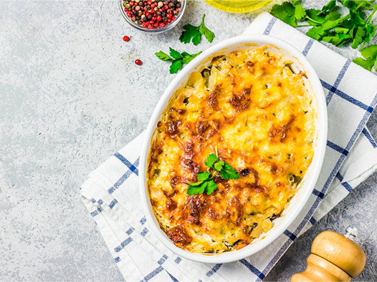 Un delicioso pastel de papas con pollo ¡la perdición!