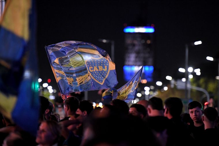 Los hinchas de Boca fueron al Obelisco a pesar de la derrota Foto: Télam