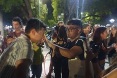 La policía usó gas pimienta para reprimir.&nbsp;