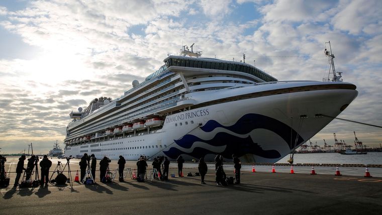 Crucero Diamond Princess en Yokohama, Japón, el 7 de febrero de 2020.