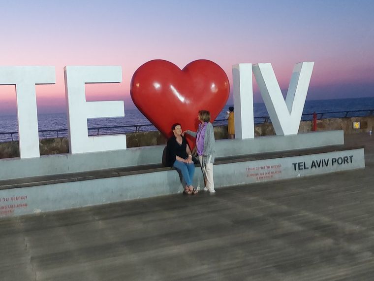 Fanny Finchelman en Tel Aviv. Fanny Finchelman en Tel Aviv.