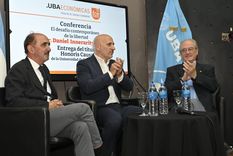 Daniel Innerarity Grau junto a Emiliano Yacobitti y Ricardo Pahlen Foto: UBA