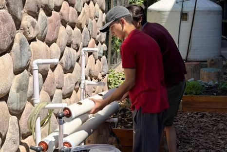 Los jóvenes diseñaron una huerta hidropónica alimentada por energía solar y se capacitaron junto a técnicos del INTA para llevar adelante el proyecto. Los jóvenes diseñaron una huerta hidropónica alimentada por energía solar y se capacitaron junto a técnicos del INTA para llevar adelante el proyecto.