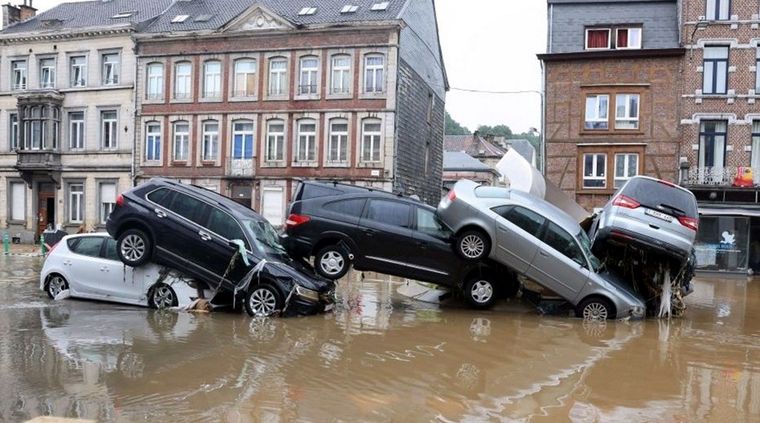 Alemania sufrió inauditas inundaciones. Foto: DiarioConVos.