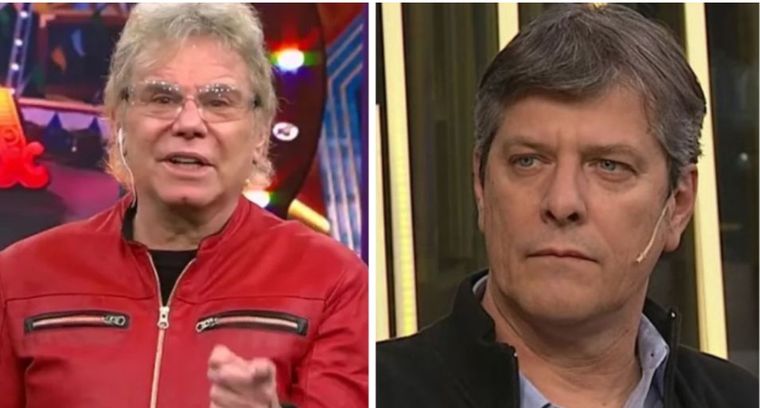 Beto Casella y Mario Pergolini, enfrentados en el rating. Foto: captura de video El Nueve y eltrece.