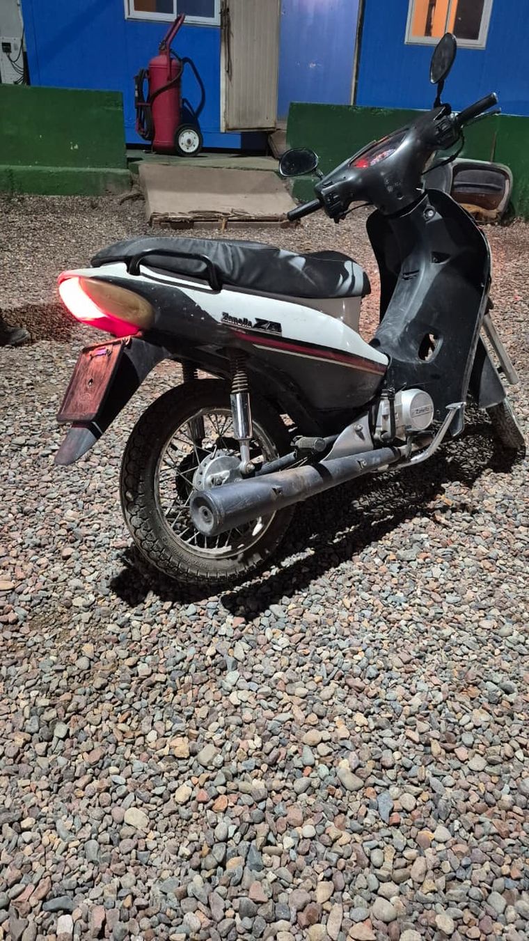 La Zanella 110cc secuestrada este miércoles. La Zanella 110cc secuestrada este miércoles.