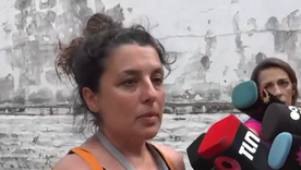 La tía de Angelina dialogó con la prensa. La tía de Angelina dialogó con la prensa.