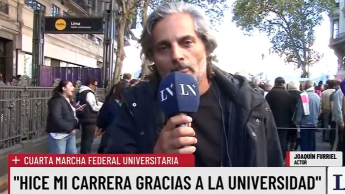 El violento insulto a Joaquín Furriel en vivo mientras defendía la universidad pública: 