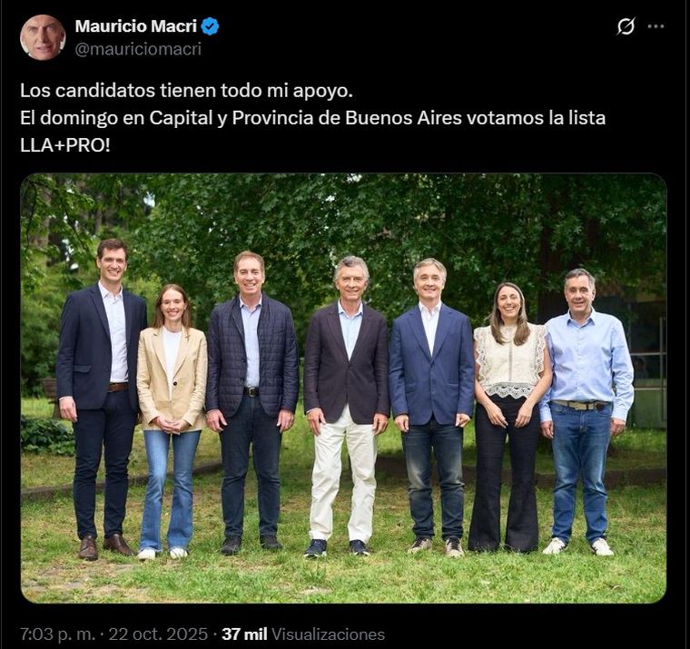 El nuevo posteo de Mauricio Macri El nuevo posteo de Mauricio Macri