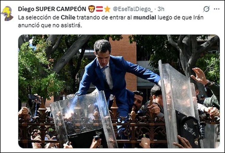 Los memes contra Chile tras la baja de Irán del Mundial 2026. Los memes contra Chile tras la baja de Irán del Mundial 2026.