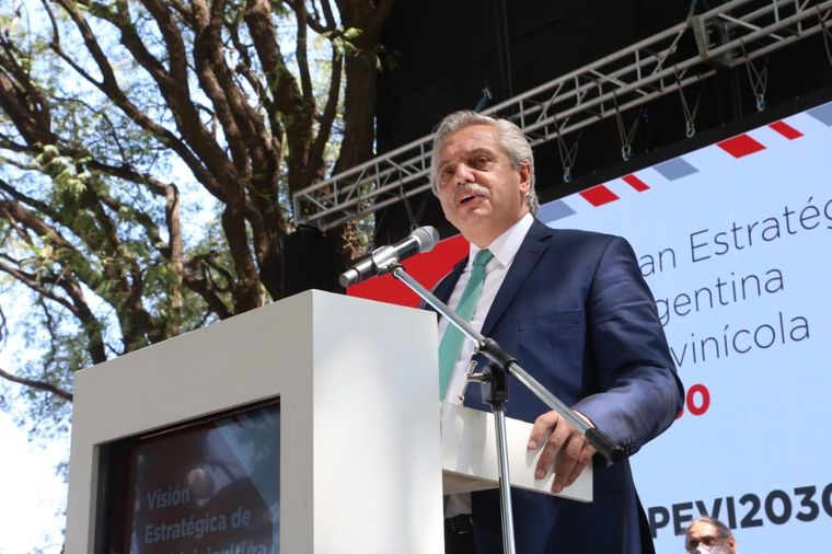 Alberto Fernandez . Coviar Foto: Prensa Gobernación.