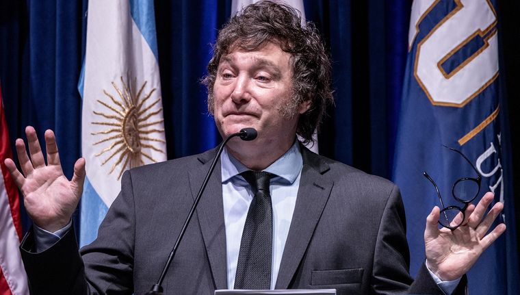 Milei viajará a Estados Unidos a principios del mes próximo Foto: EFE