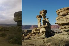 san juan: el viento derrumbo una parte del parque ischigualasto