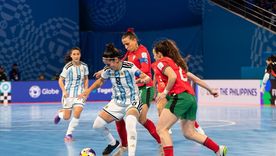 La Selección argentina de futsal fue vapuleada por Portugal. 